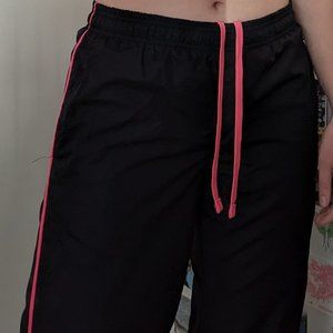 Womens Black/Pink Athletic drawstring pants Size small (0-4)